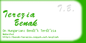 terezia benak business card